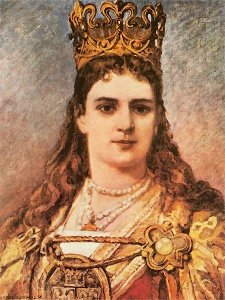 Jadwiga Andegaweńska, narysował Jan Matejko